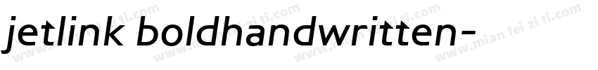 jetlink boldhandwritten字体转换